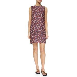 Theory Brindina Veranda Paisley Silk Shift Dress Size 10